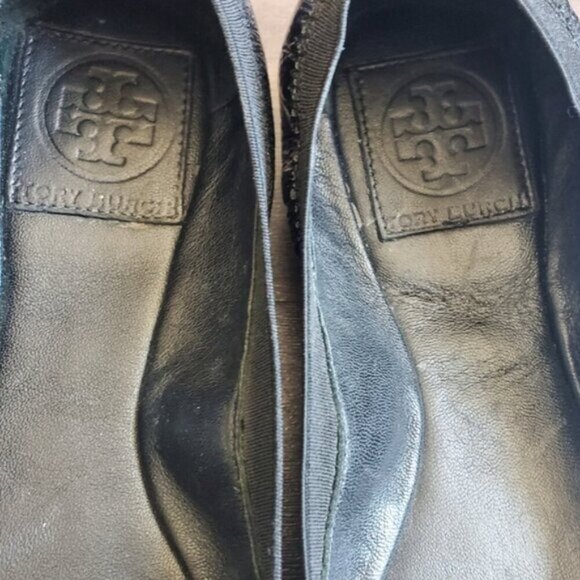 Tory Burch Black Caroline Ballet Flat Shoes Size 7 - Picture 5 of 8